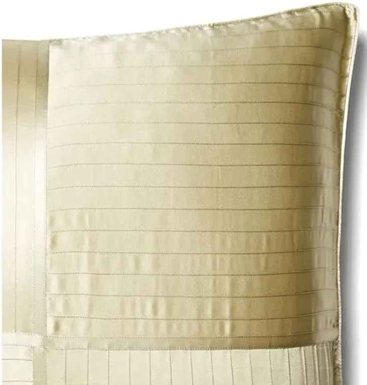 French Pleat Silk Euro Pillow Sham - Sage - Kumi Kookoon