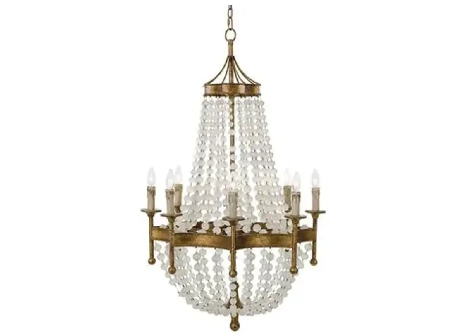 Scalloped Crystal Chandelier - Regina Andrew - Gold