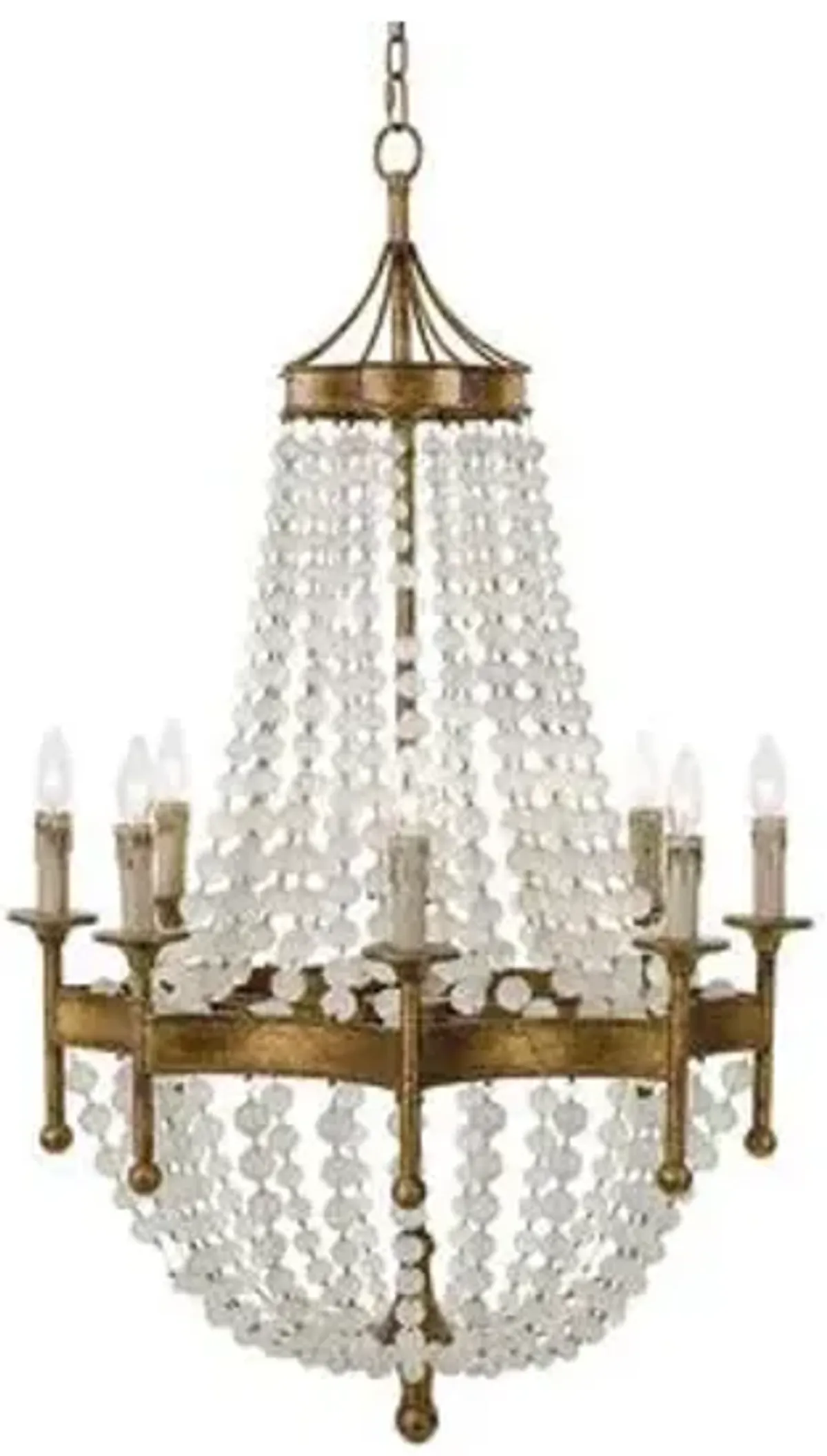 Scalloped Crystal Chandelier - Regina Andrew - Gold