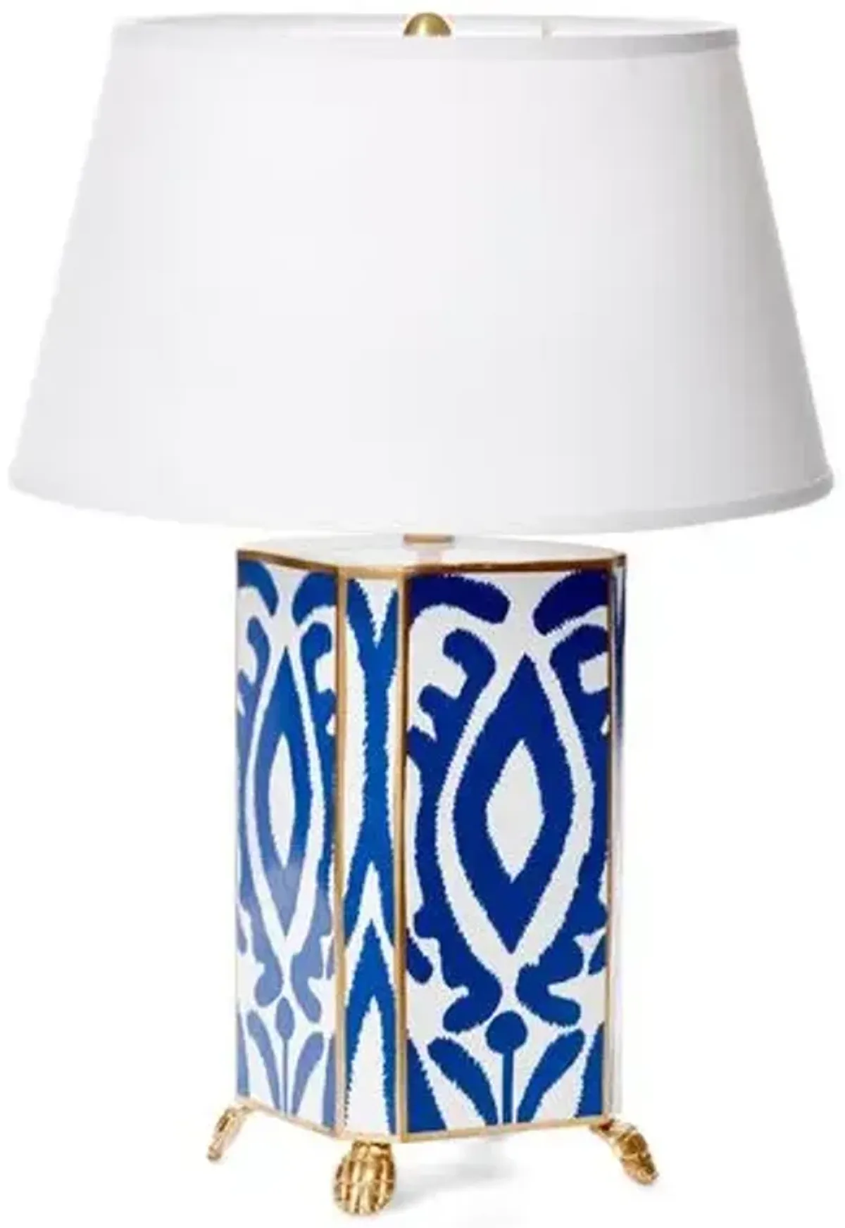 Ikat Table Lamp - Navy - Dana Gibson