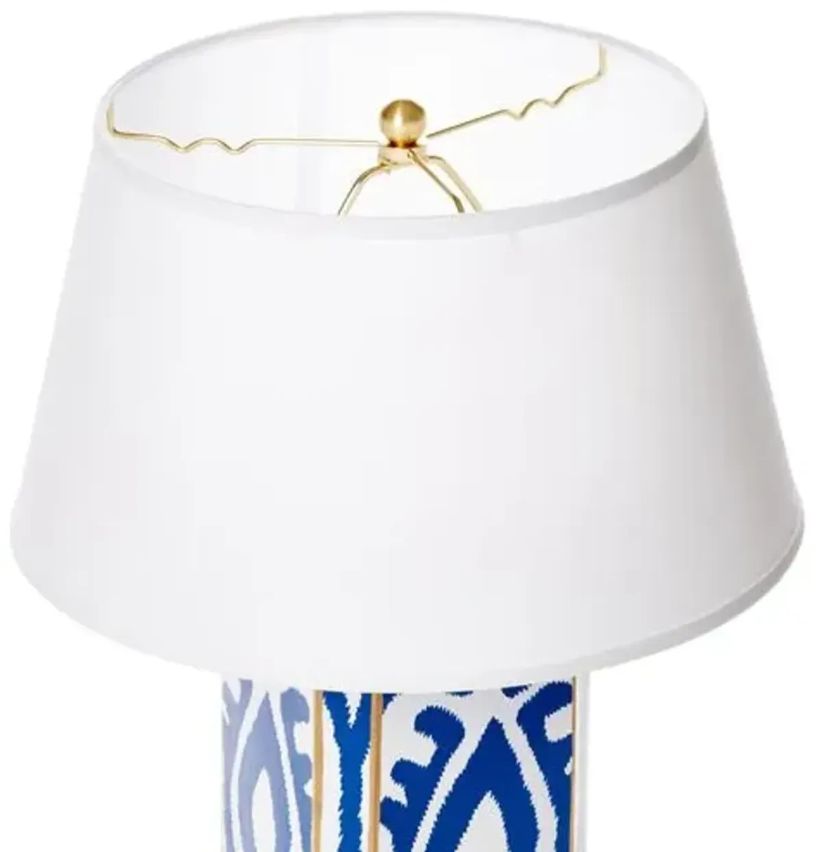 Ikat Table Lamp - Navy - Dana Gibson