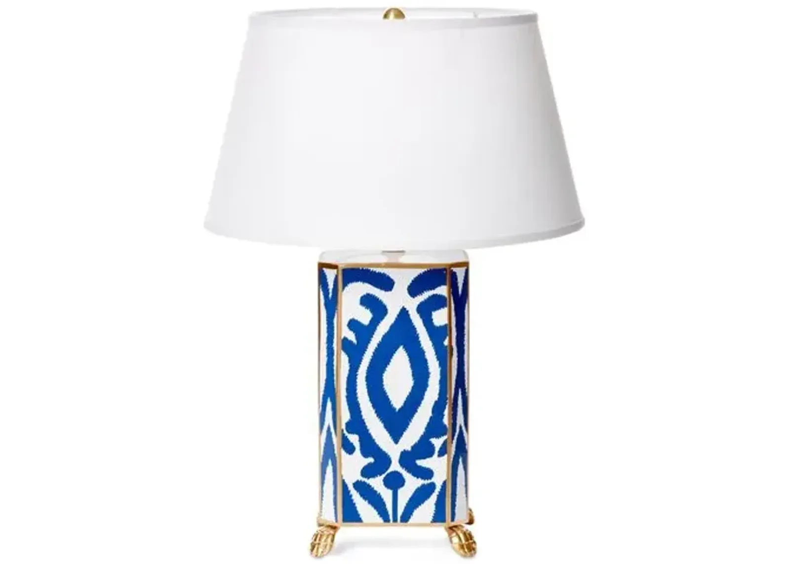 Ikat Table Lamp - Navy - Dana Gibson