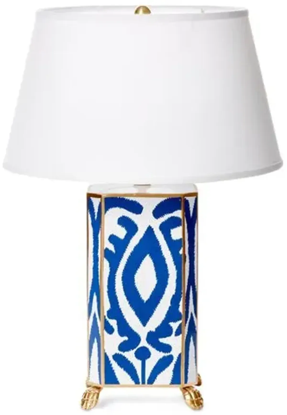 Ikat Table Lamp - Navy - Dana Gibson