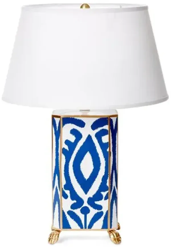 Ikat Table Lamp - Navy - Dana Gibson