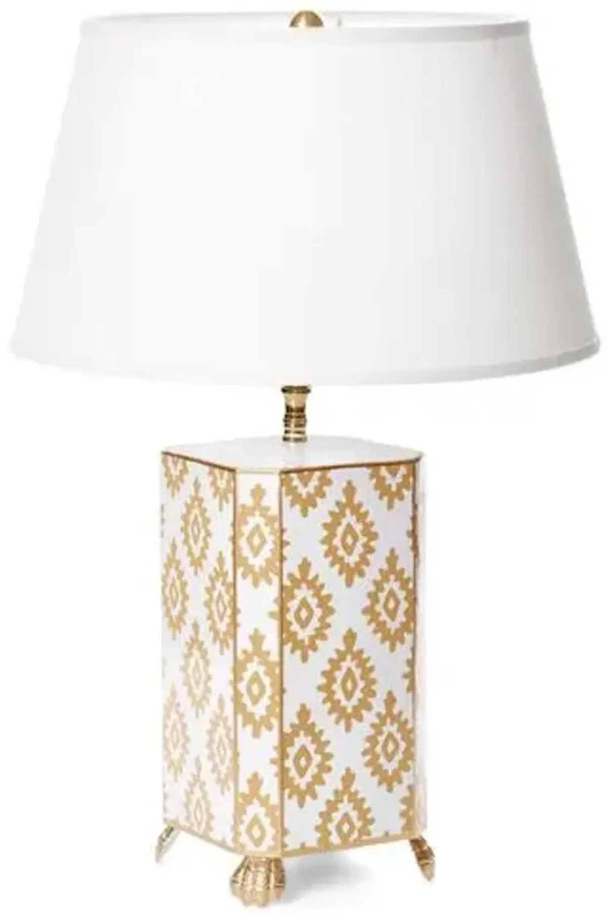 Block Table Lamp - Taupe - Dana Gibson