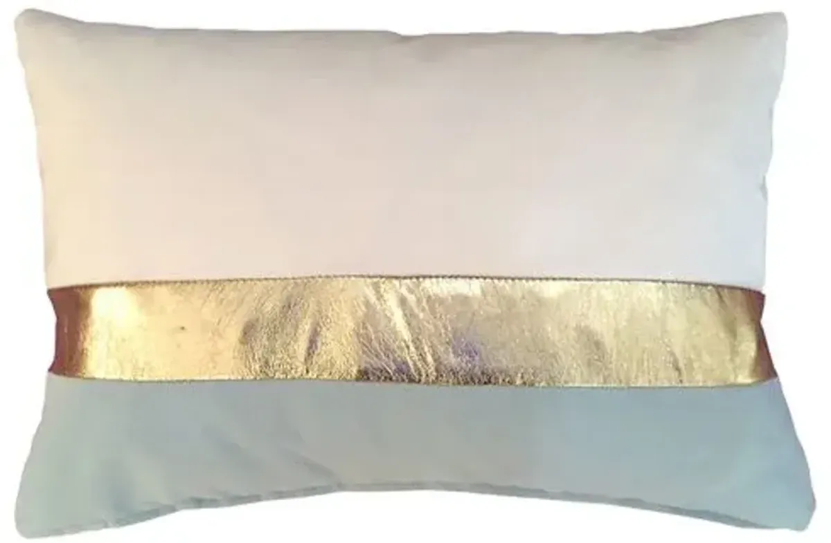 Kimberly 14x20 Lumbar Pillow - Gold/Blue - Kim Salmela