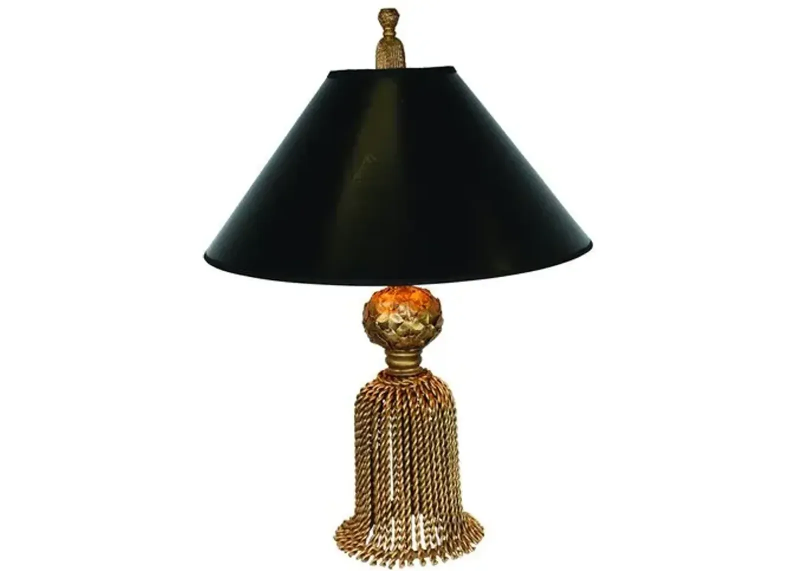 Small Tassel Table Lamp - Antiqued Gold