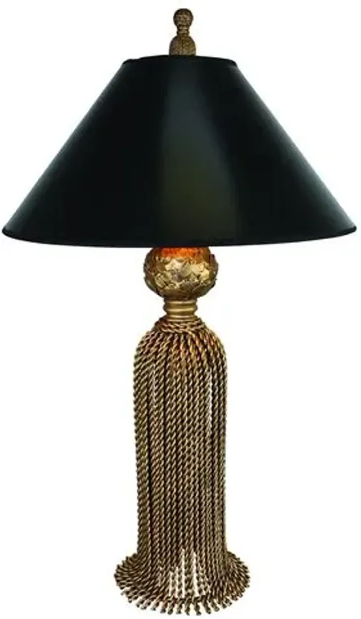 Medium Tassel Table Lamp - Antiqued Gold