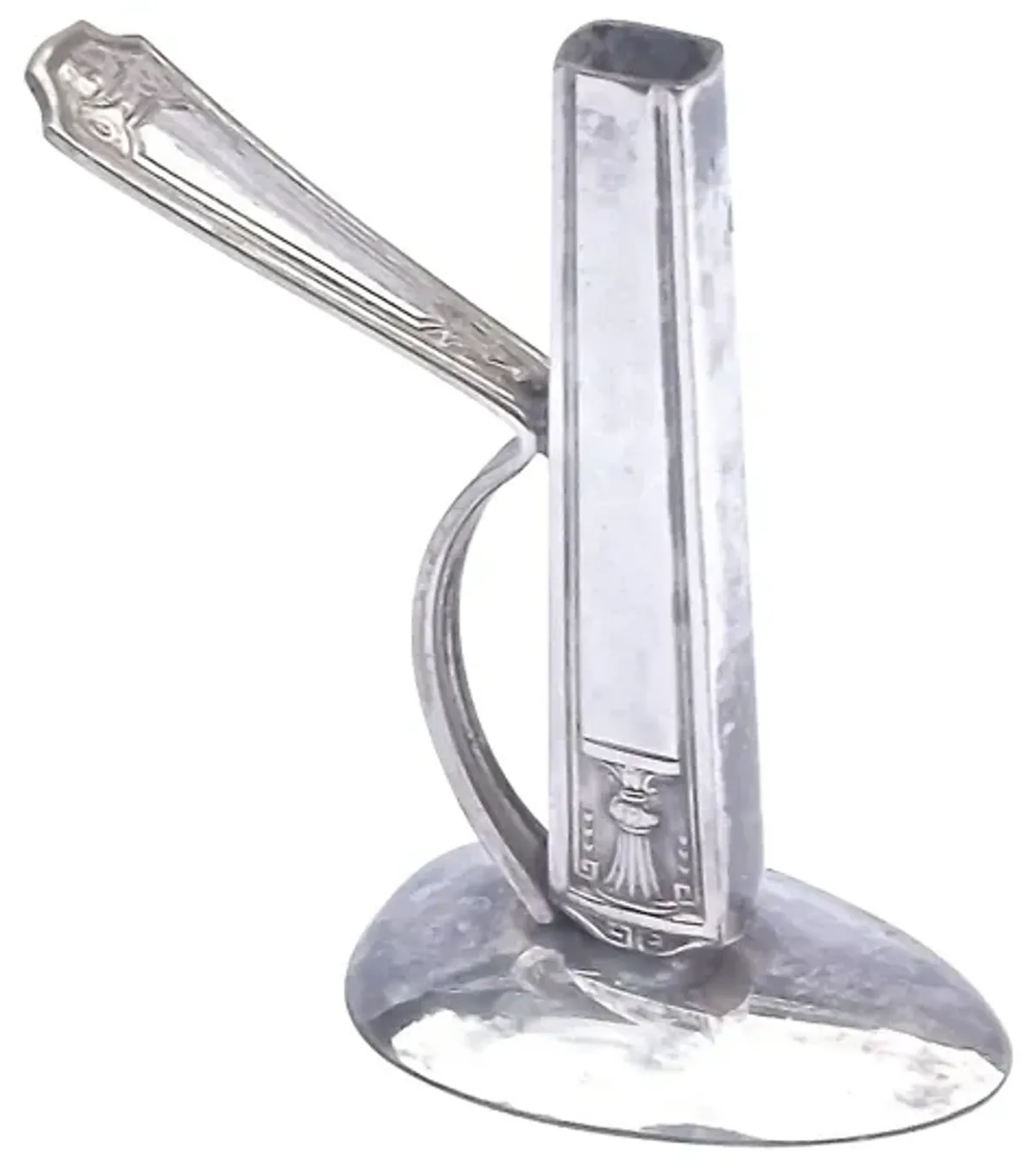 Antique Silver Edwardian Spoon Bud Vase - Vermilion Designs - Gray