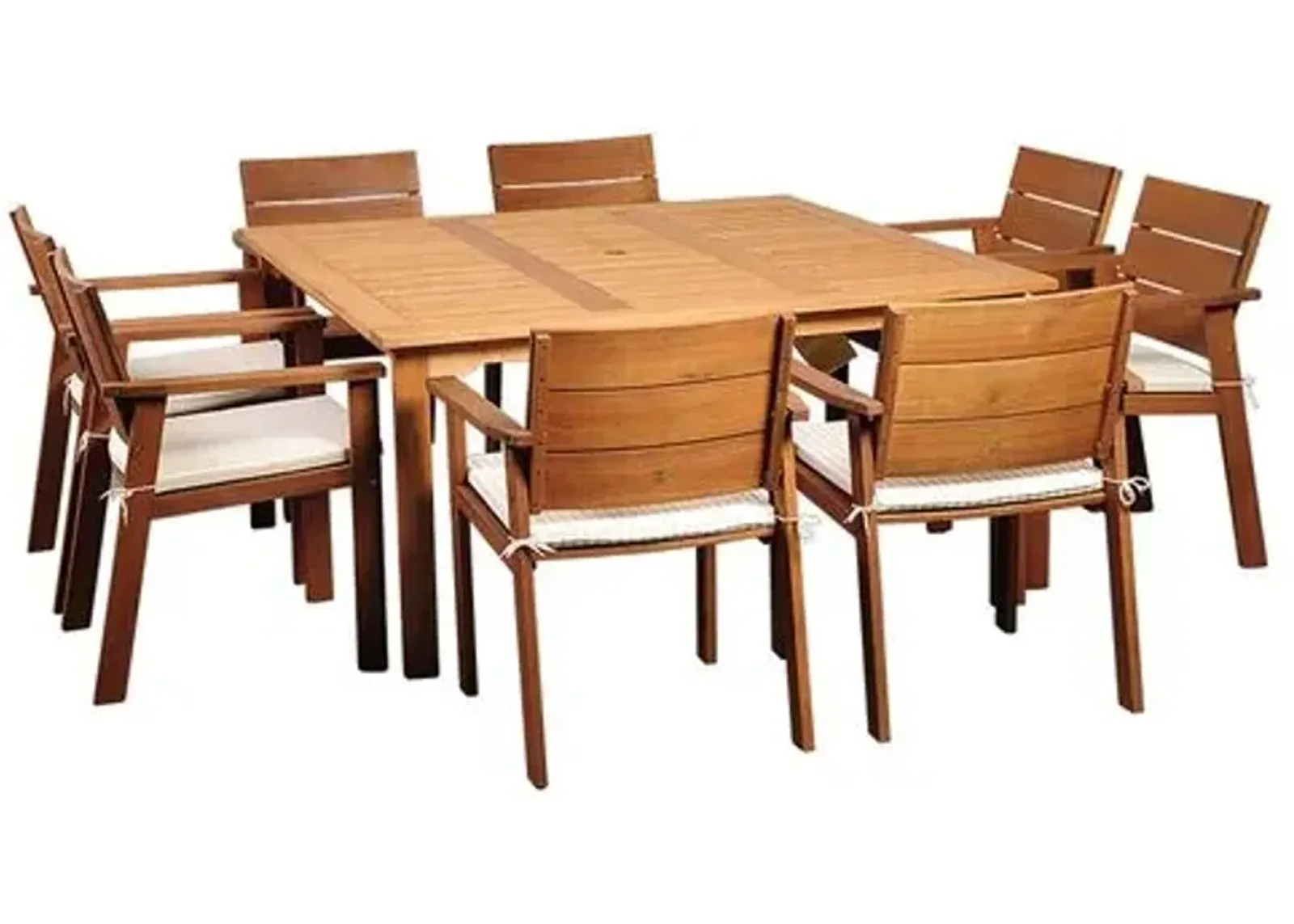 Nelson Eucalyptus 9Pc Outdoor Dining Set - White