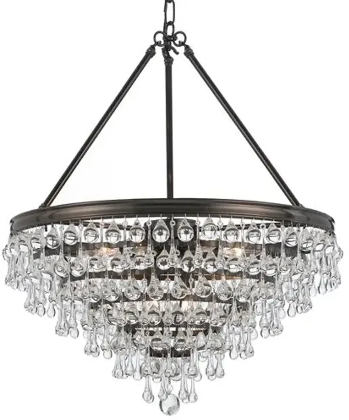 Calypso 8-Light Small Chandelier - Crystorama - Brown