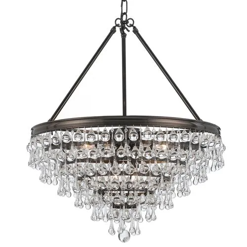 Calypso 8-Light Small Chandelier - Crystorama - Brown