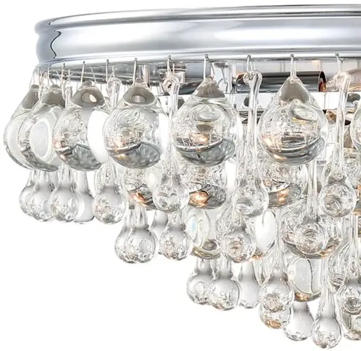 Calypso 6-Light Flush Mount - Chrome - Crystorama - Silver