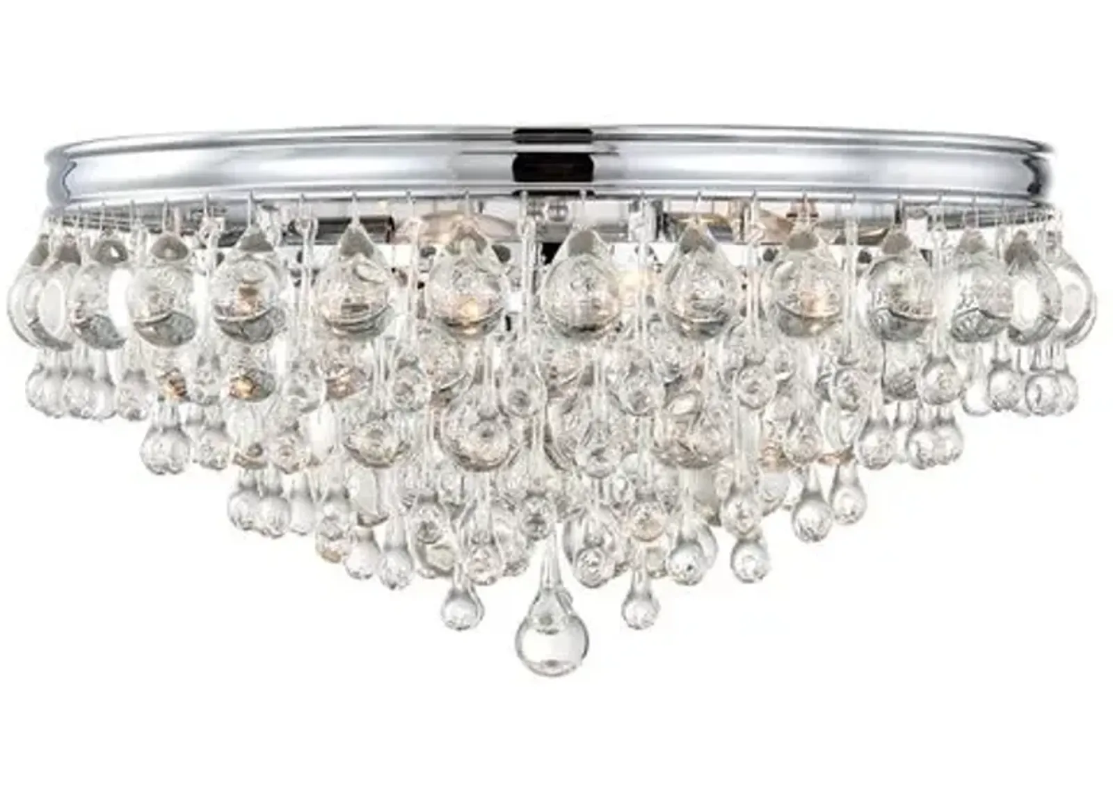 Calypso 6-Light Flush Mount - Chrome - Crystorama - Silver