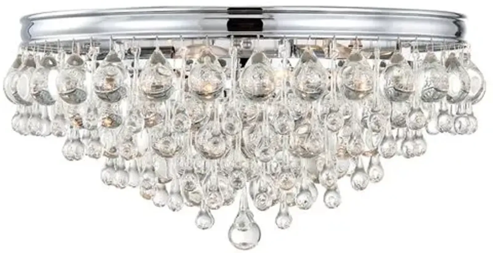 Calypso 6-Light Flush Mount - Crystorama - Silver