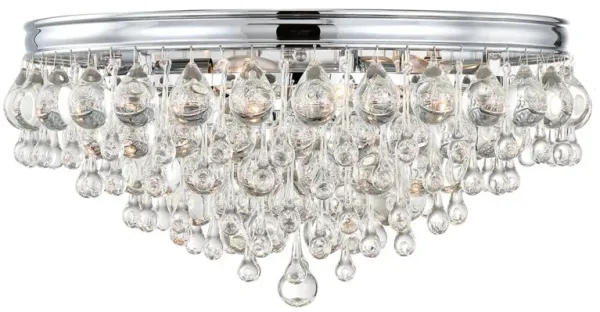 Calypso 6-Light Flush Mount - Crystorama - Silver