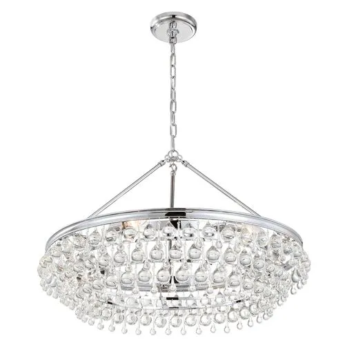 Calypso 6-Light Chandelier - Chrome - Crystorama - Silver