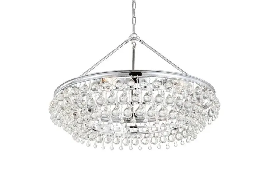 Calypso 6-Light Chandelier - Chrome - Crystorama - Silver