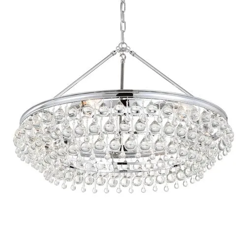 Calypso 6-Light Chandelier - Chrome - Crystorama - Silver