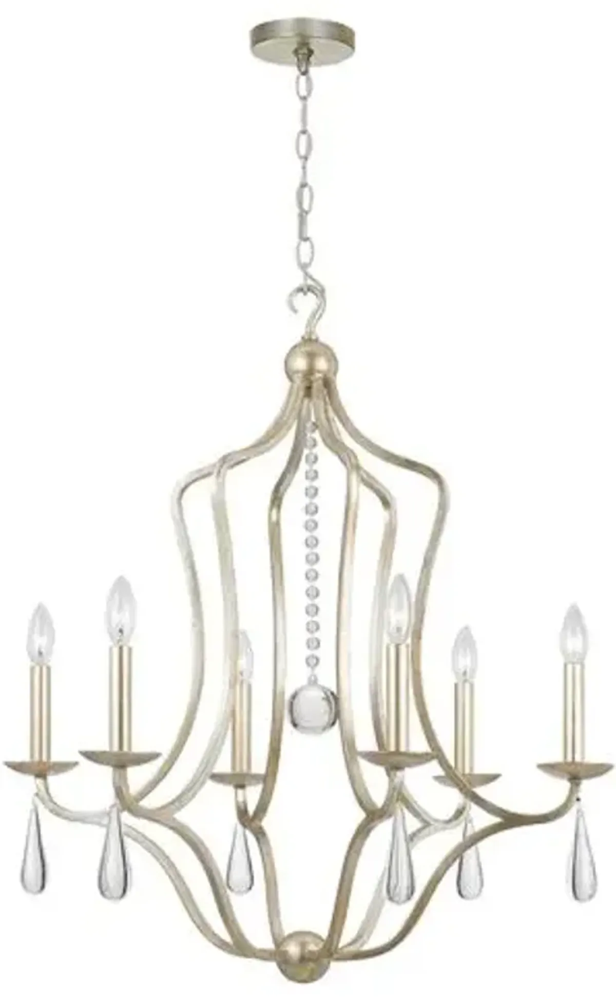 Manning 6-Light Chandelier - Silver - Crystorama