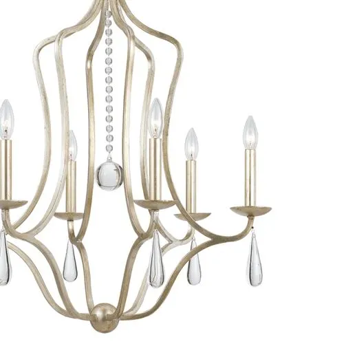 Manning 6-Light Chandelier - Silver - Crystorama