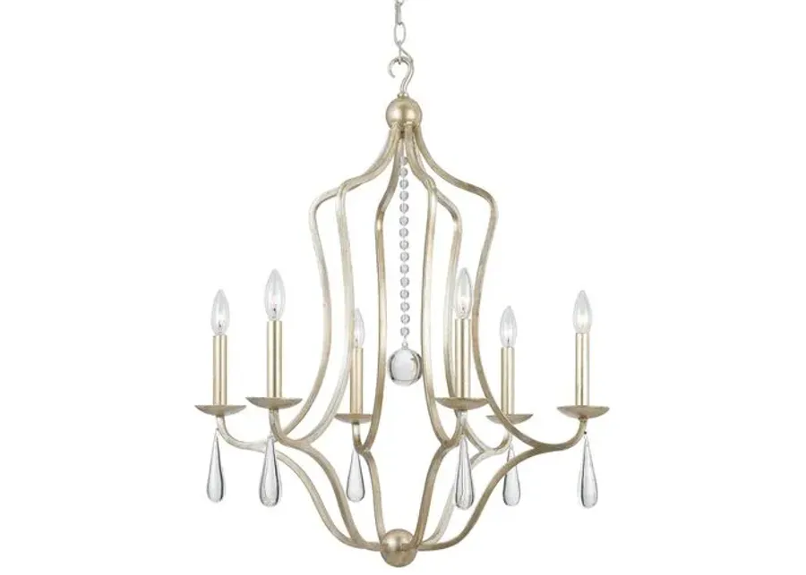 Manning 6-Light Chandelier - Silver - Crystorama