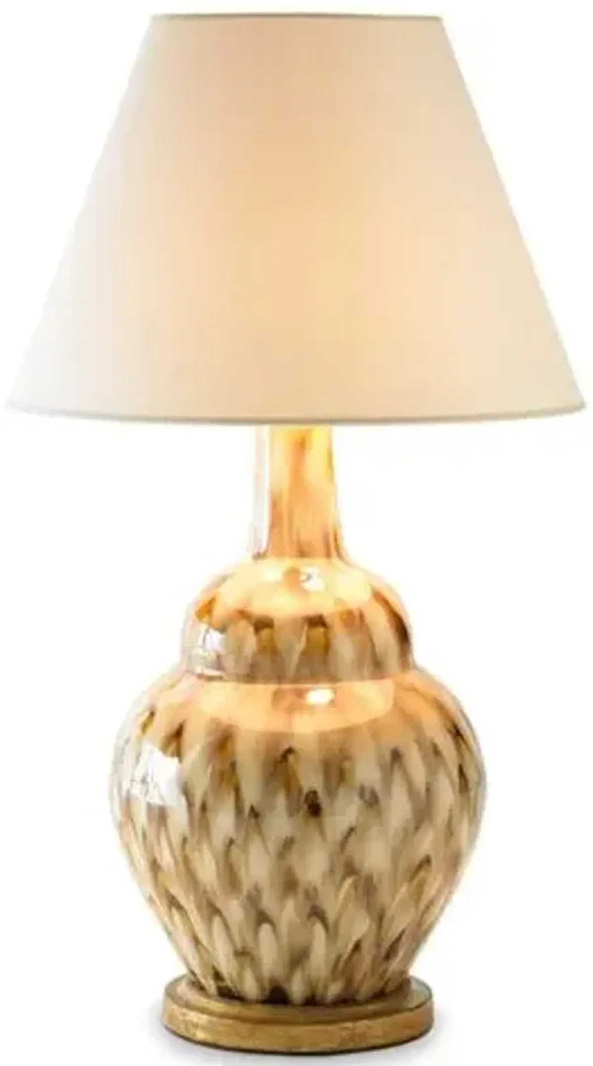 Pheasant Feather Lamp - Brown/Cream - Bunny Williams Home