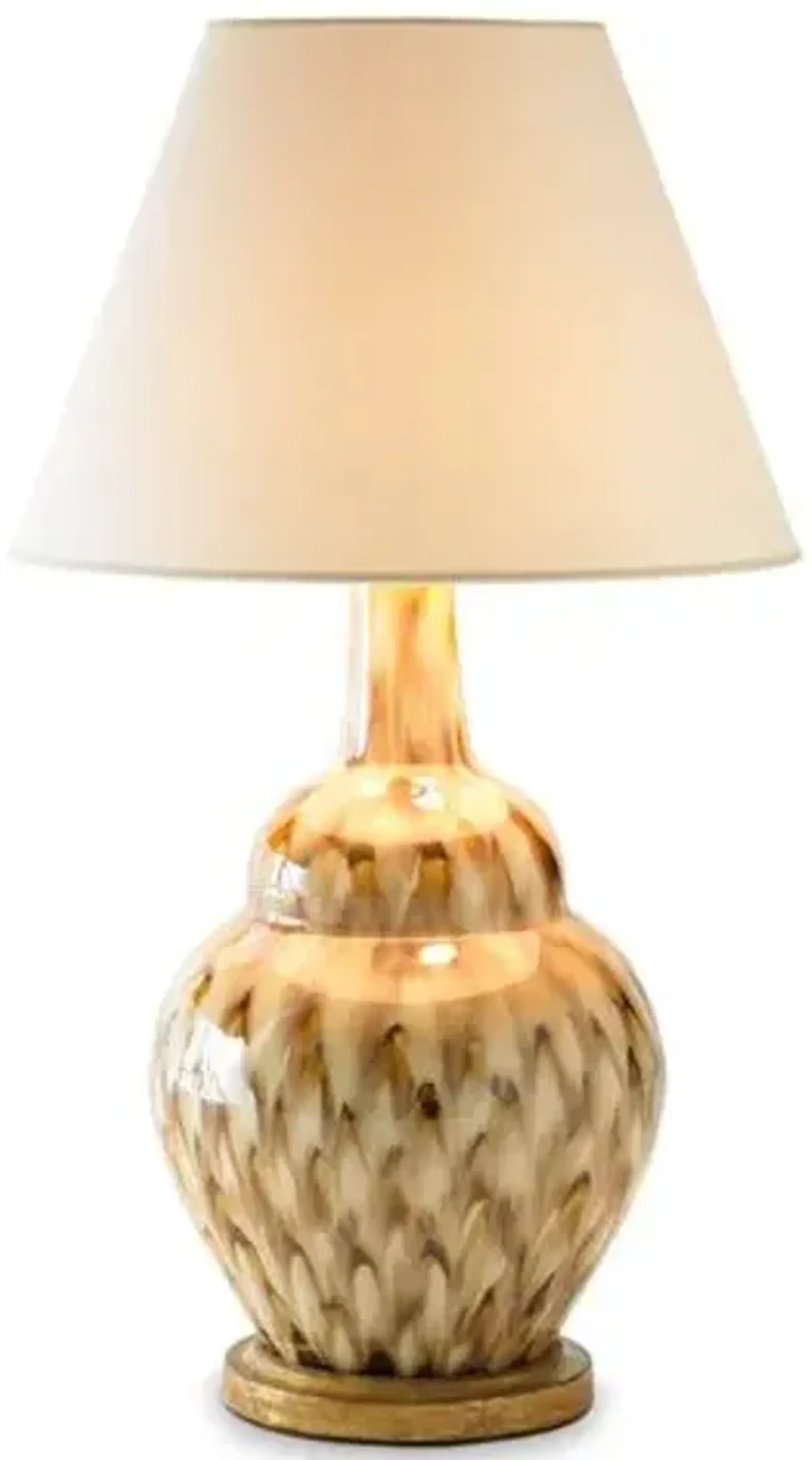 Pheasant Feather Lamp - Brown/Cream - Bunny Williams Home