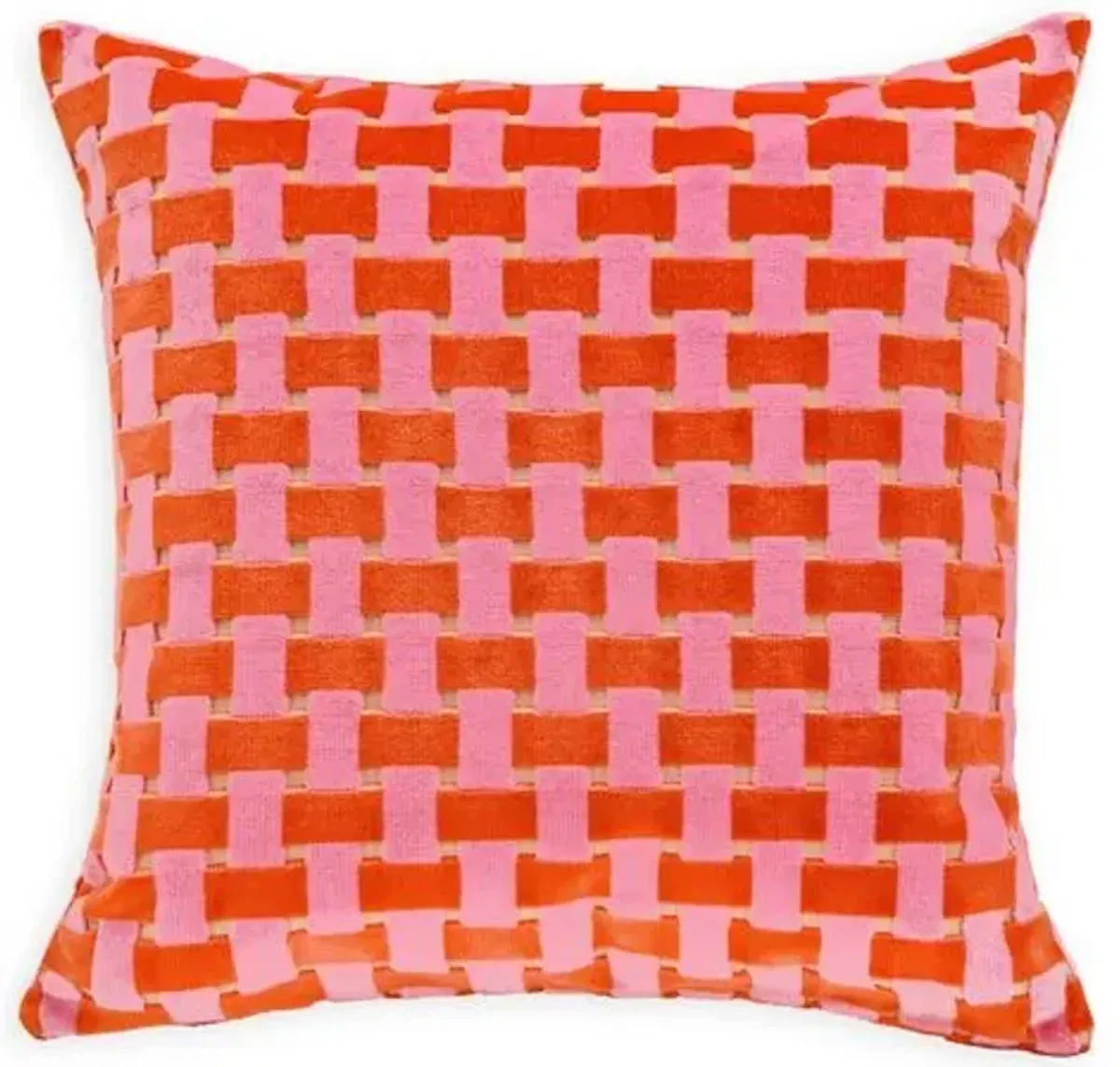 Gwen 22x22 Velvet Pillow - Pink - The Piper Collection