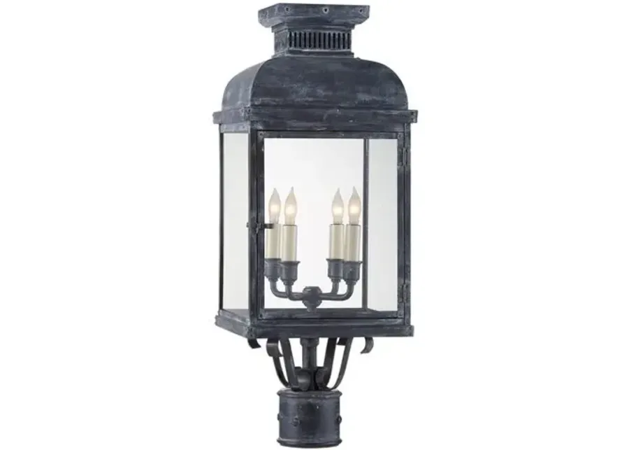 Visual Comfort - Suffork Outdoor Post Lantern - Zinc - Gray