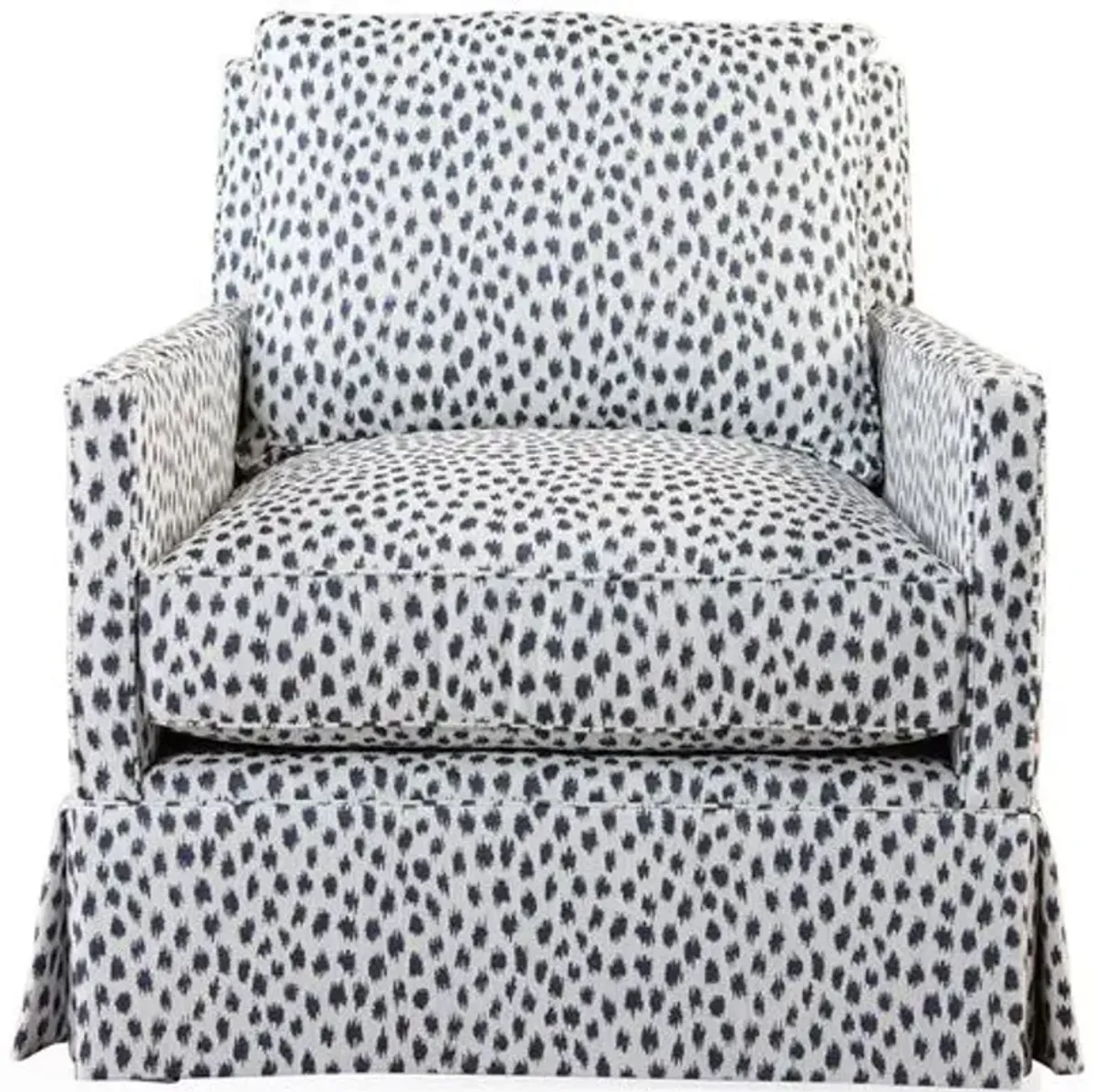 Auburn Club Chair - Indigo Spot Sunbrella - Miles Talbott - Hancrafted in the USA