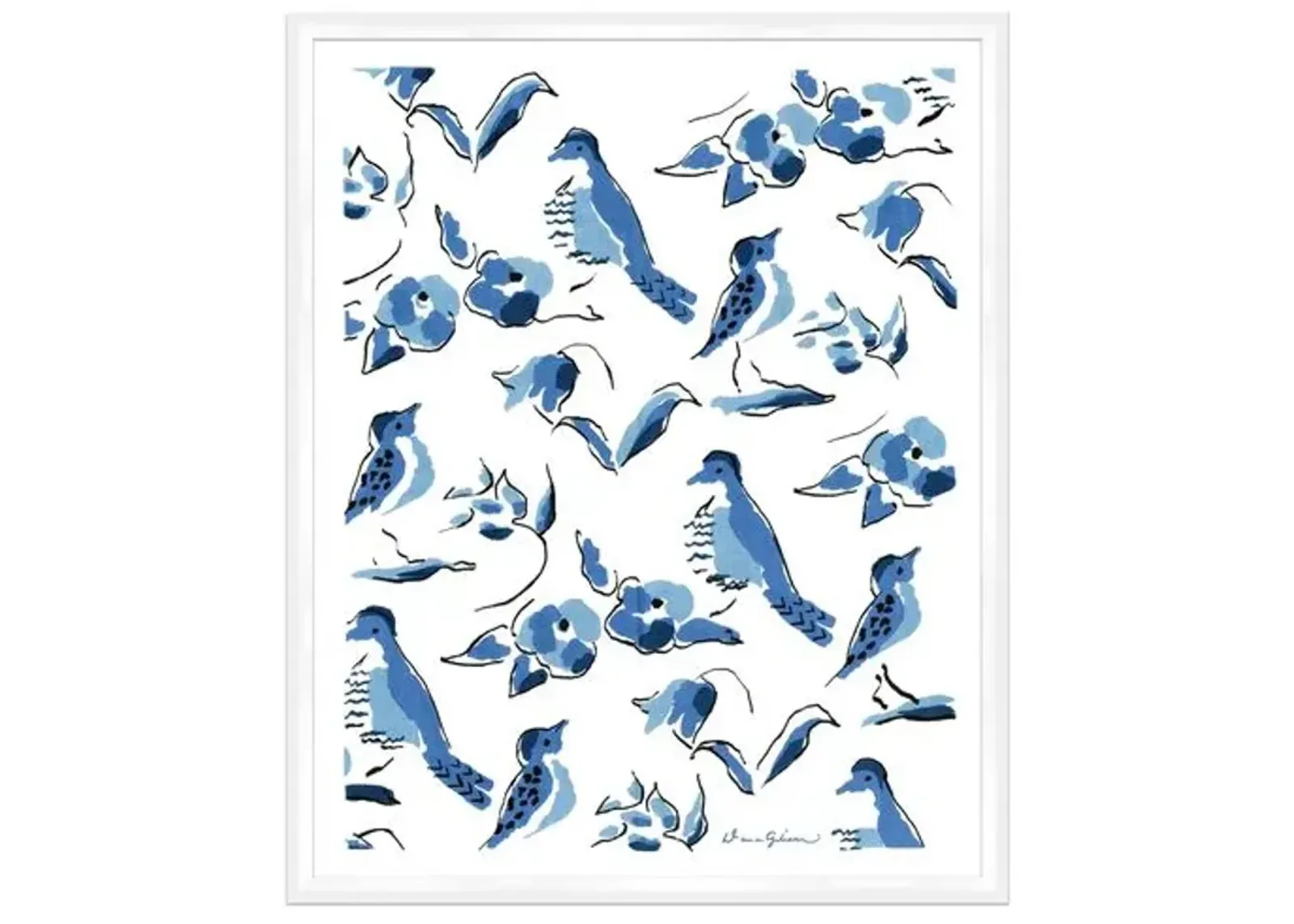 Dana Gibson - Birds I - Soicher Marin - Blue