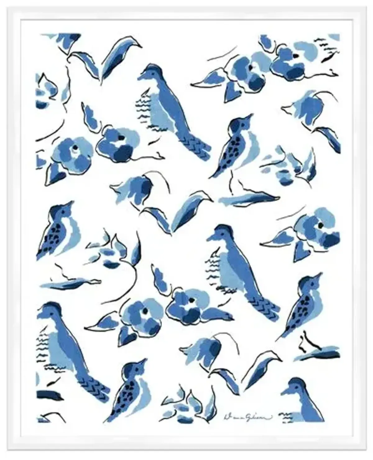 Dana Gibson - Birds I - Soicher Marin - Blue