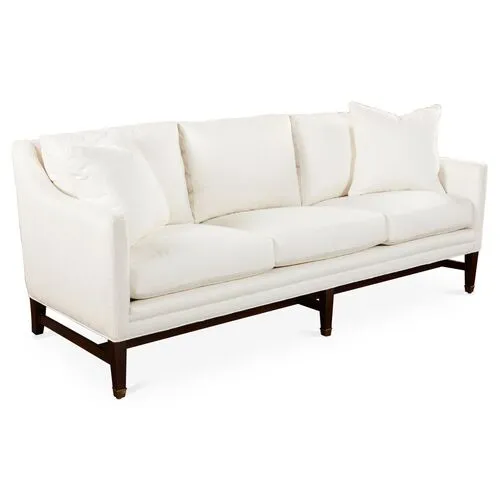 Arden 82" Sofa - Ivory Crypton - Handcrafted