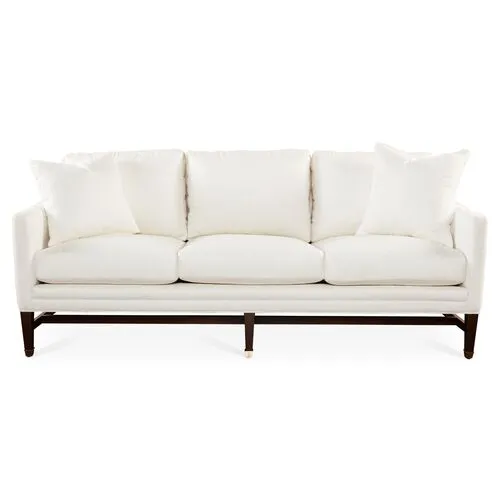 Arden 82" Sofa - Ivory Crypton - Handcrafted