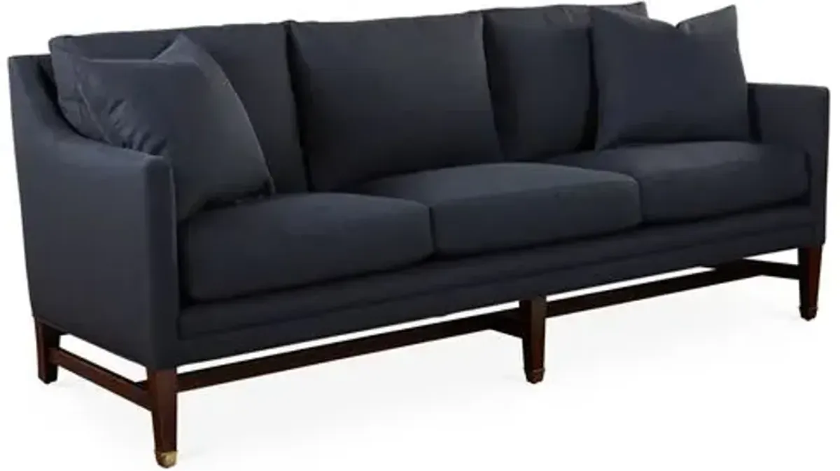 Arden 82" Sofa - Navy Crypton - Handcrafted