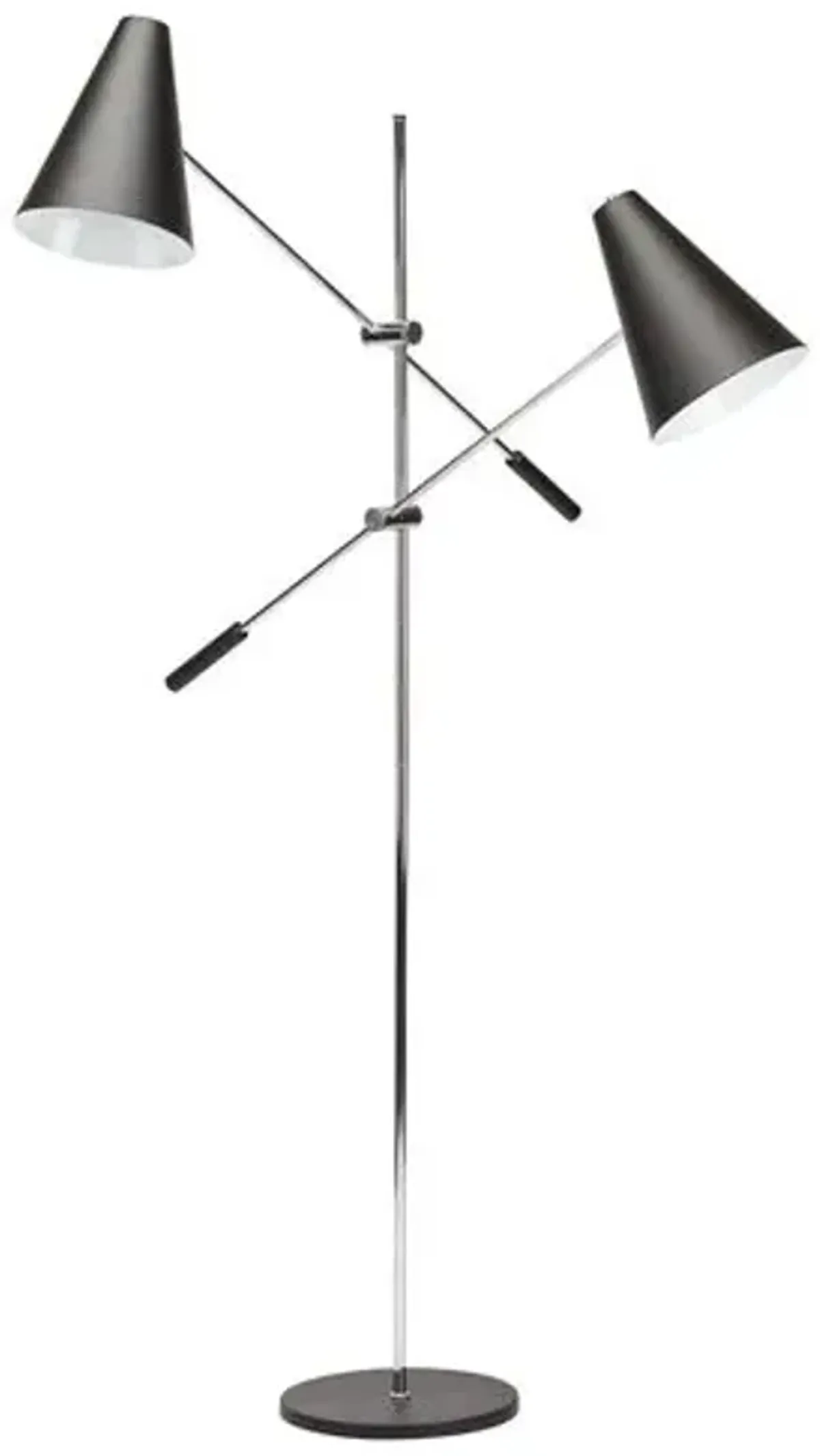 2-Light Tivat Floor Lamp - Black