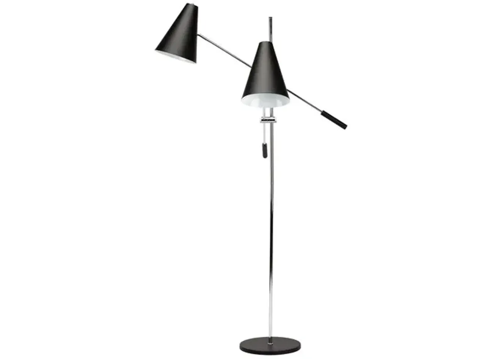 2-Light Tivat Floor Lamp - Black