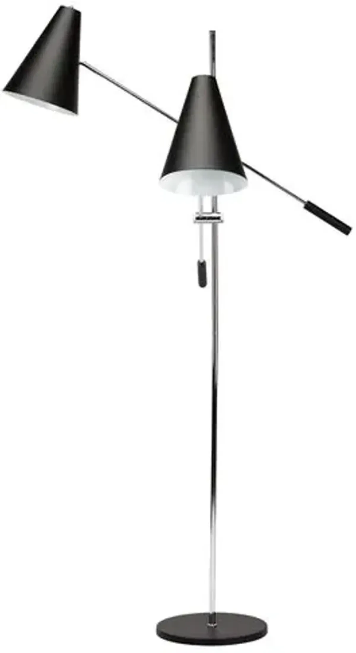 2-Light Tivat Floor Lamp - Black