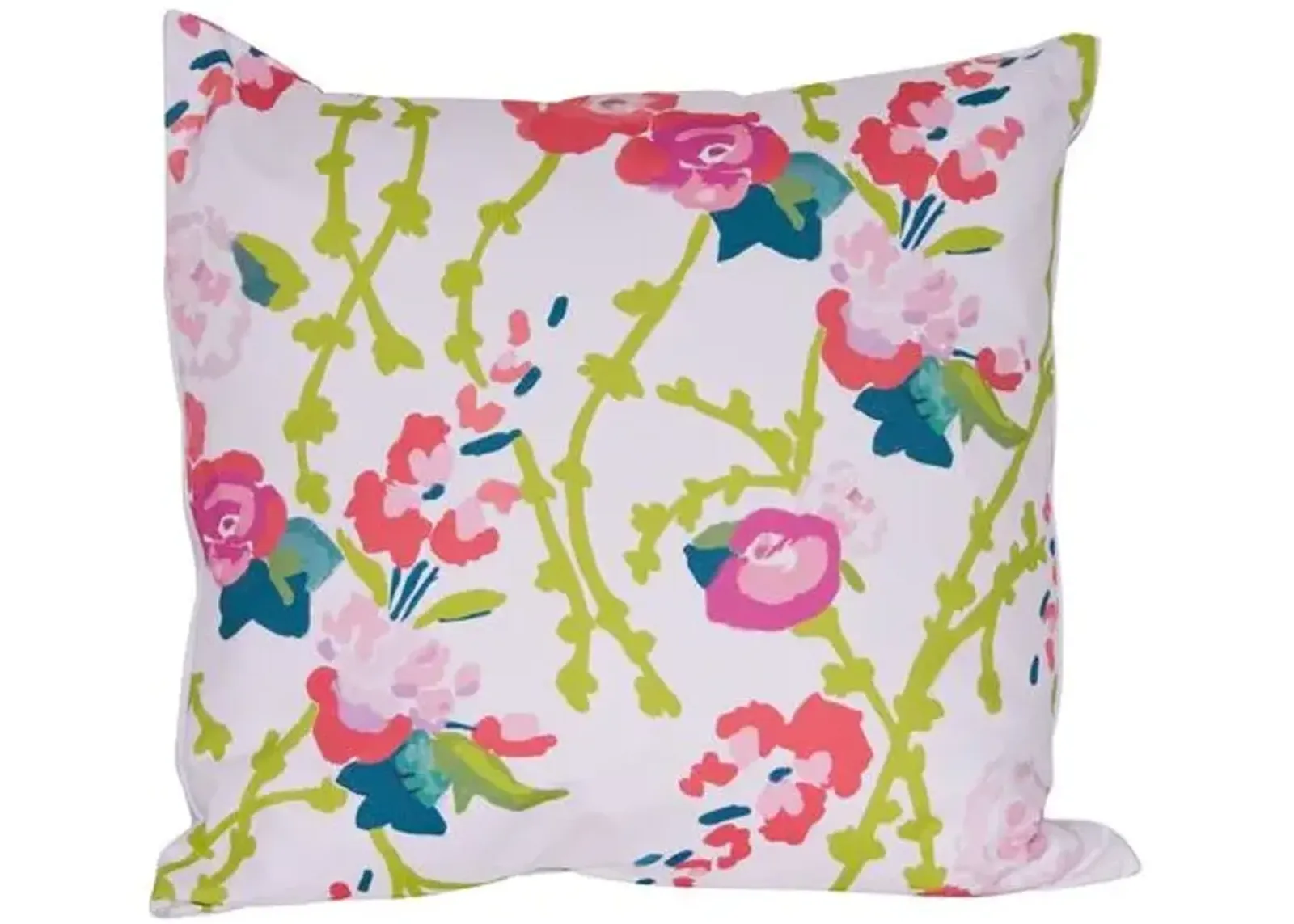 Chintz 22x22 Pillow - White - Dana Gibson