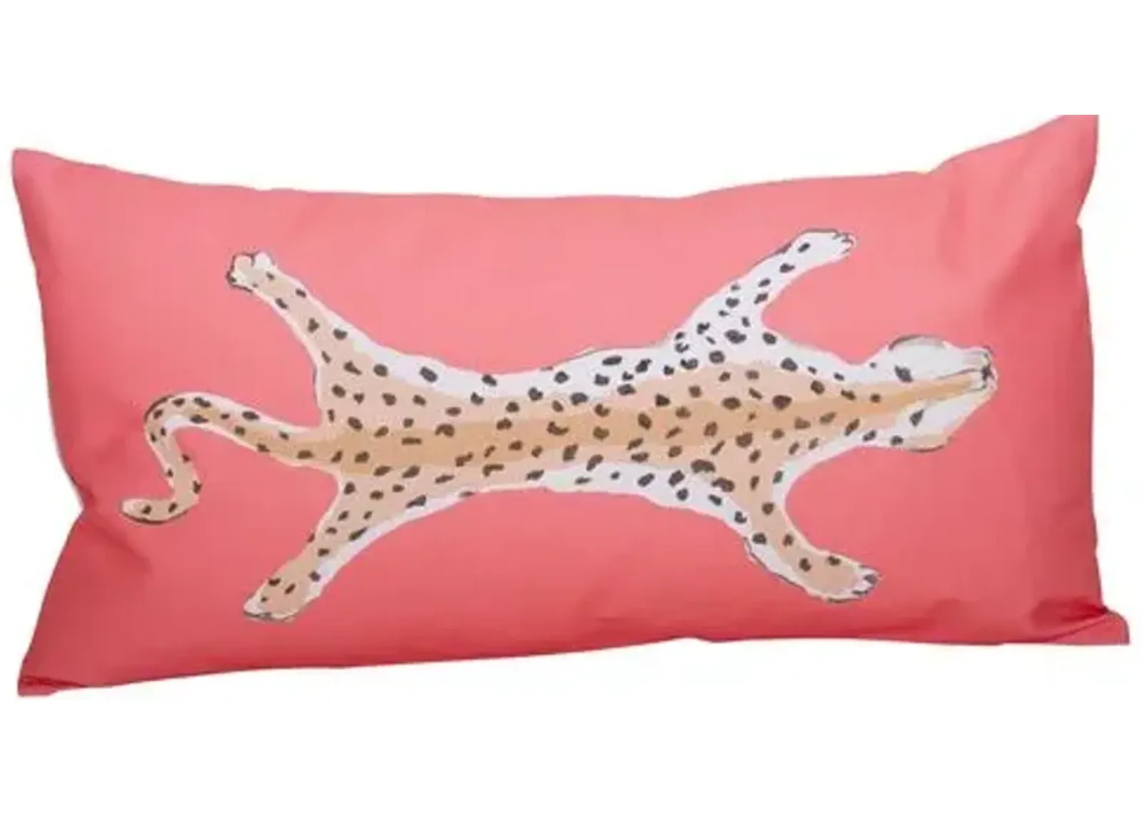 Leopard 12x24 Lumbar Pillow - Orange - Dana Gibson