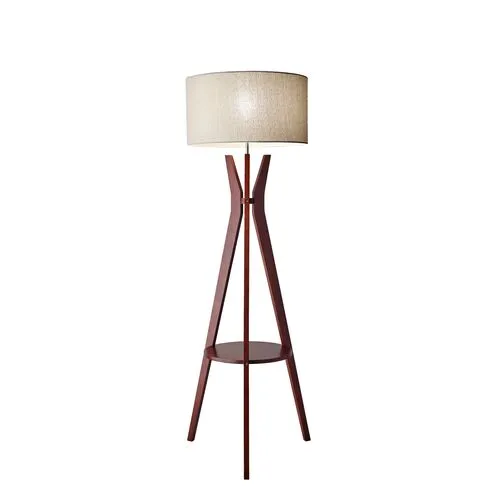 Bedford Shelf Floor Lamp - Walnut