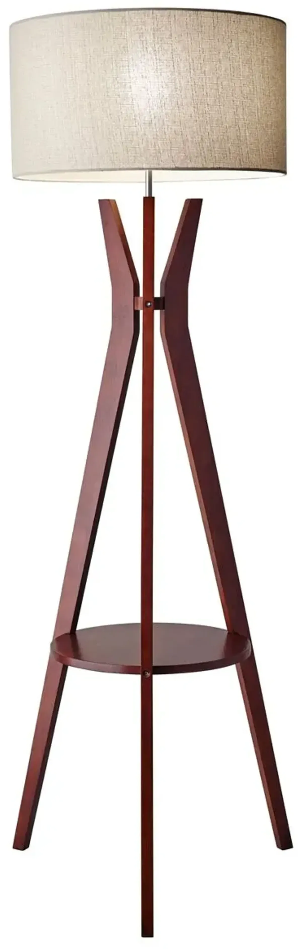 Bedford Shelf Floor Lamp - Walnut