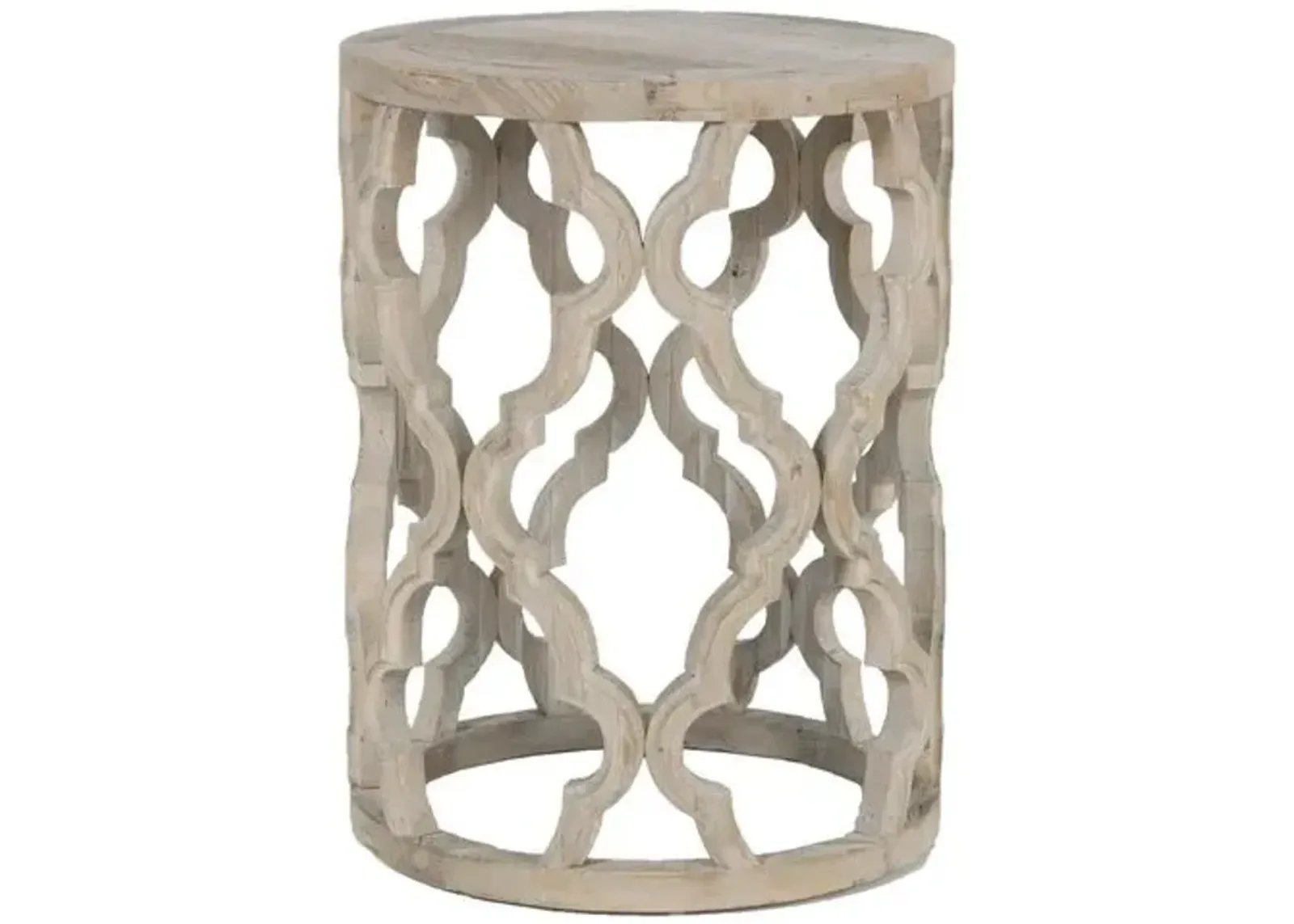 Maxime Small Side Table - Smoke Gray - Beige