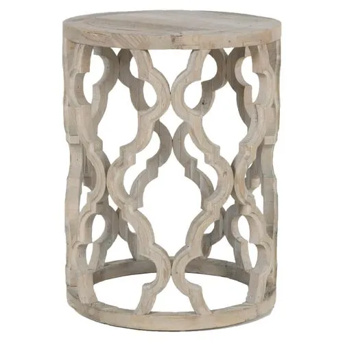 Maxime Small Side Table - Smoke Gray - Beige