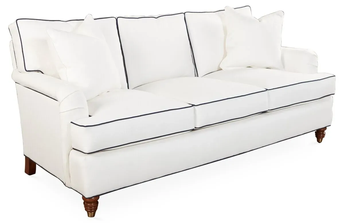 Kate Sofa, White/Navy Crypton