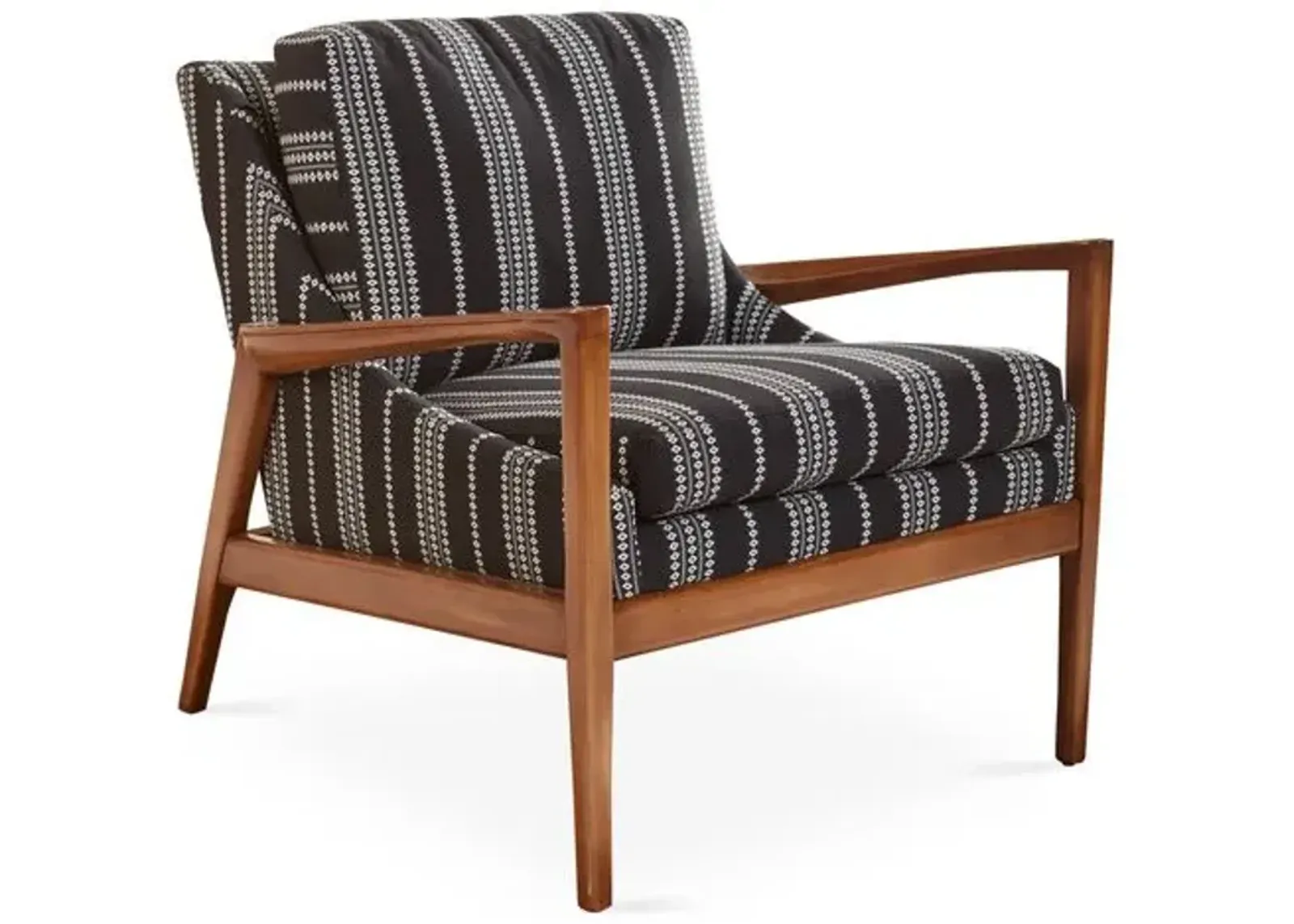 Ebonwood Accent Chair - Black Stripe - Miles Talbott - Handcrafted, Comfortable, Durable