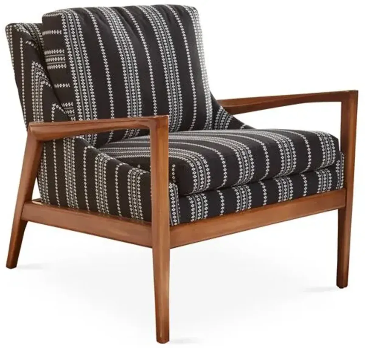 Ebonwood Accent Chair - Black Stripe - Miles Talbott - Handcrafted, Comfortable, Durable