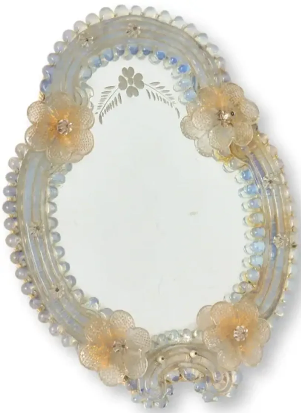 1920s Venetian Glass Mirror - Gray