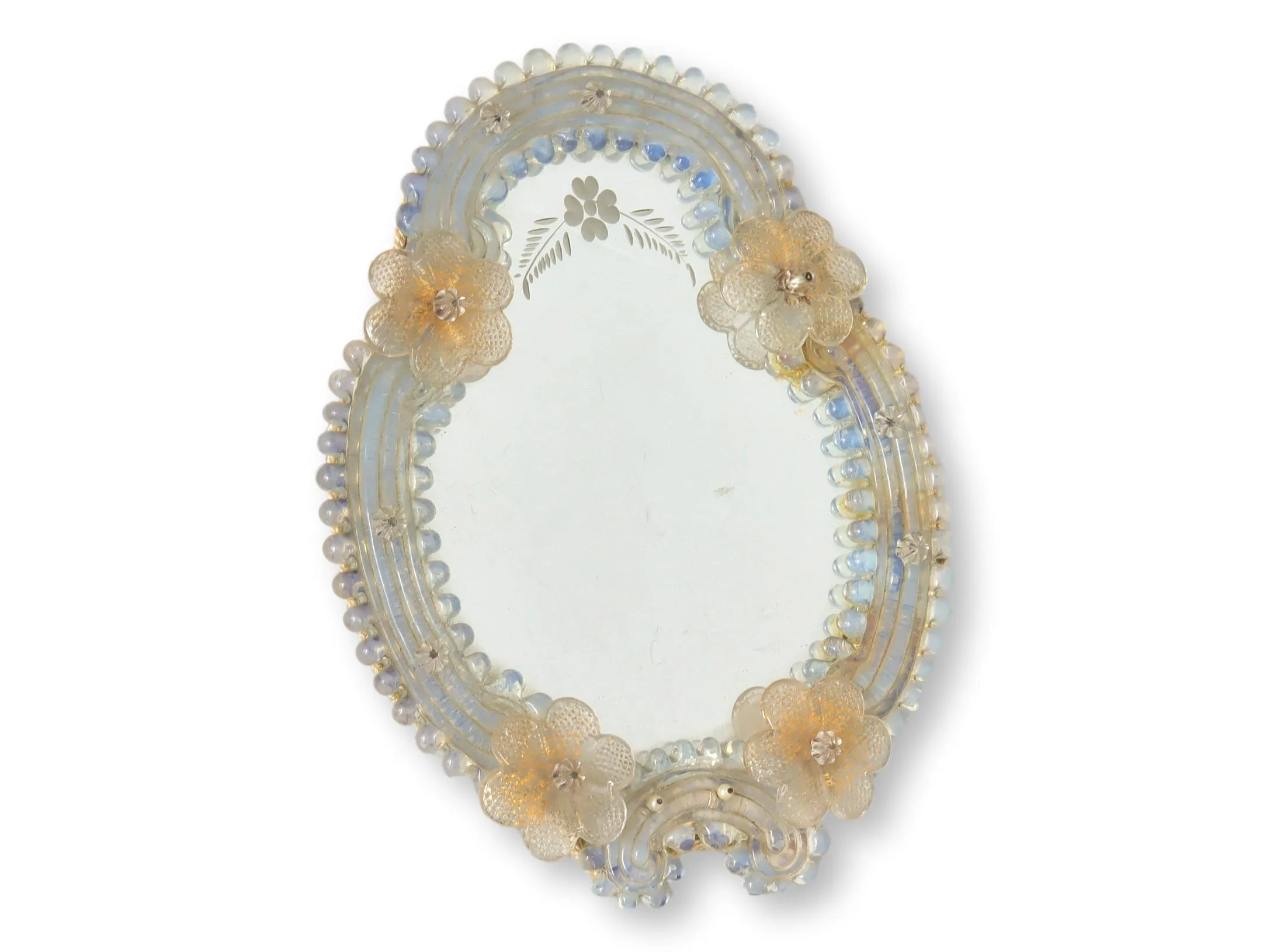 1920s Venetian Glass Mirror - Gray